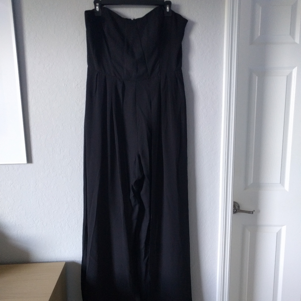 New York & Company Strapless Black Jumpsui…